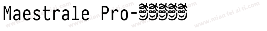 Maestrale Pro字体转换
